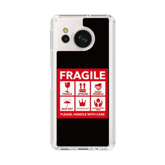スリムプロテクションケース［ FRAGILE Sticker - Black ］