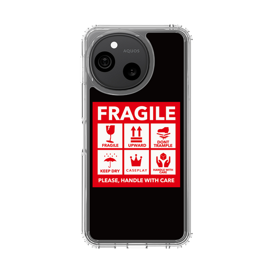 スリムプロテクションケース［ FRAGILE Sticker - Black ］