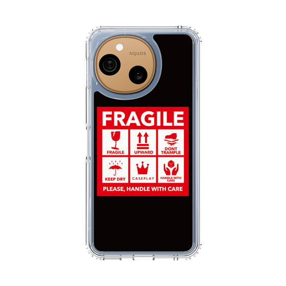 スリムプロテクションケース［ FRAGILE Sticker - Black ］