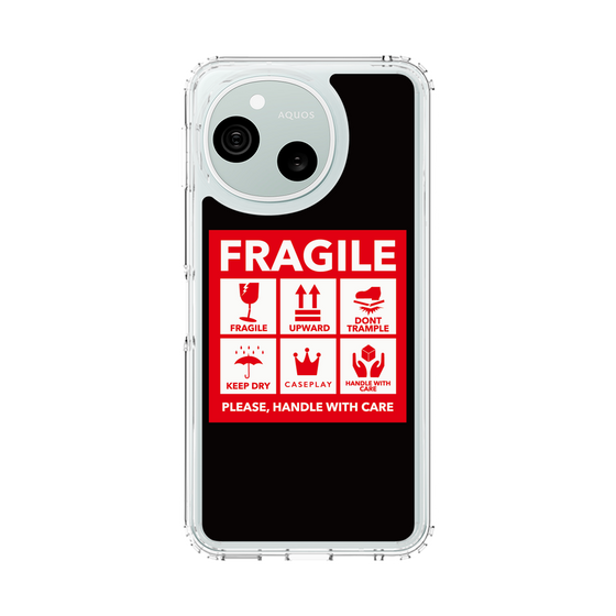 スリムプロテクションケース［ FRAGILE Sticker - Black ］