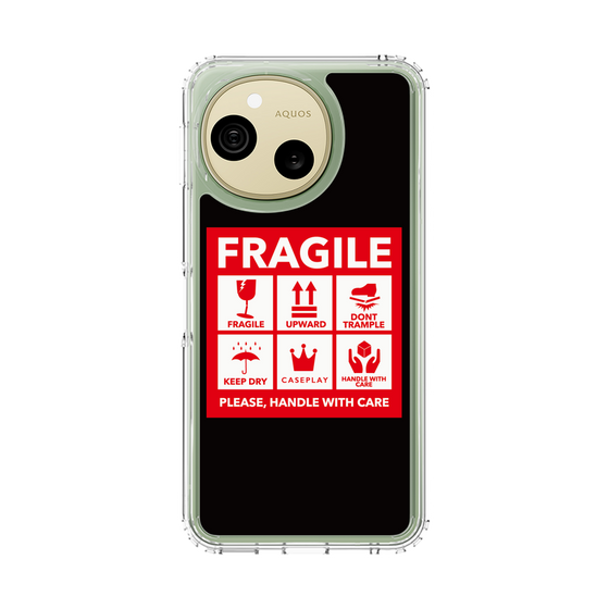スリムプロテクションケース［ FRAGILE Sticker - Black ］