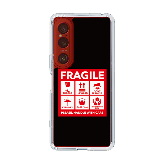 スリムプロテクションケース［ FRAGILE Sticker - Black ］