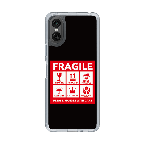 スリムプロテクションケース［ FRAGILE Sticker - Black ］