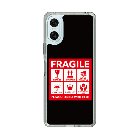 スリムプロテクションケース［ FRAGILE Sticker - Black ］