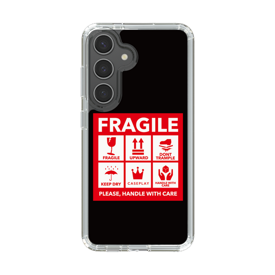 スリムプロテクションケース［ FRAGILE Sticker - Black ］