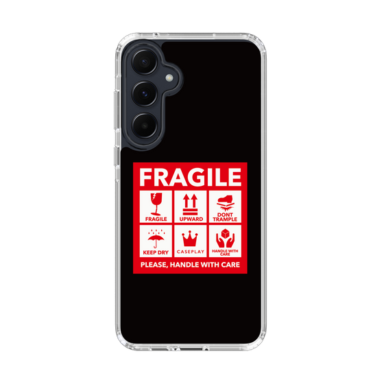 スリムプロテクションケース［ FRAGILE Sticker - Black ］