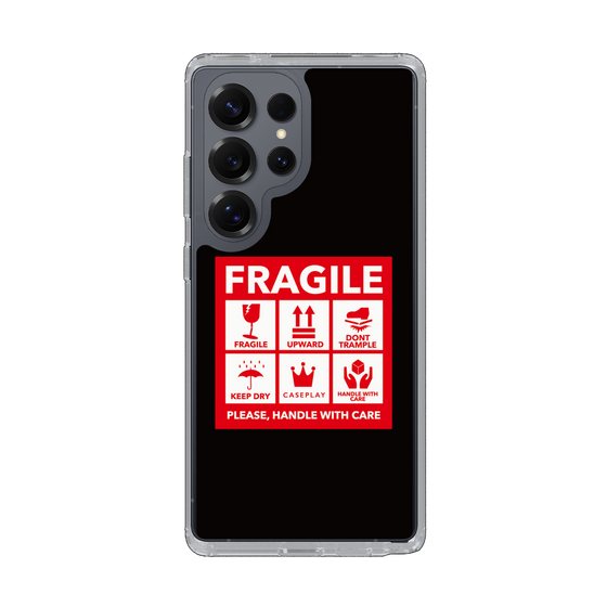 スリムプロテクションケース［ FRAGILE Sticker - Black ］