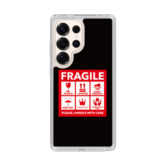 スリムプロテクションケース［ FRAGILE Sticker - Black ］