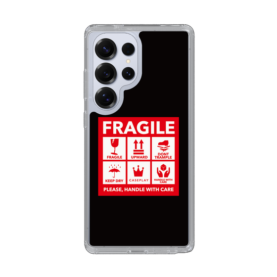 スリムプロテクションケース［ FRAGILE Sticker - Black ］