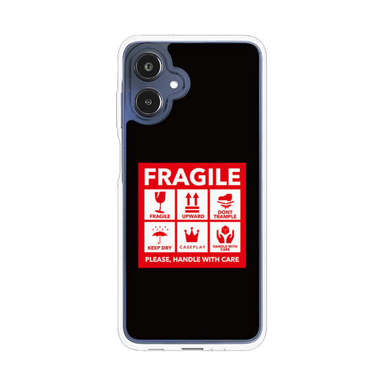 スリムプロテクションケース［ FRAGILE Sticker - Black ］