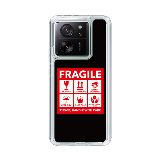 スリムプロテクションケース［ FRAGILE Sticker - Black ］