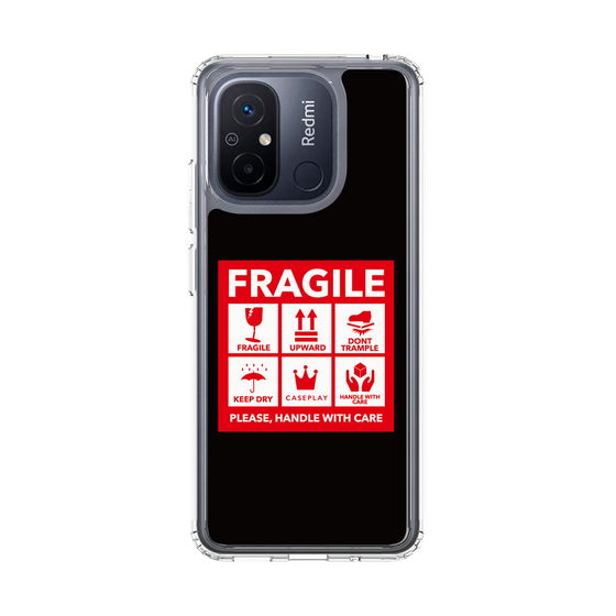 スリムプロテクションケース［ FRAGILE Sticker - Black ］