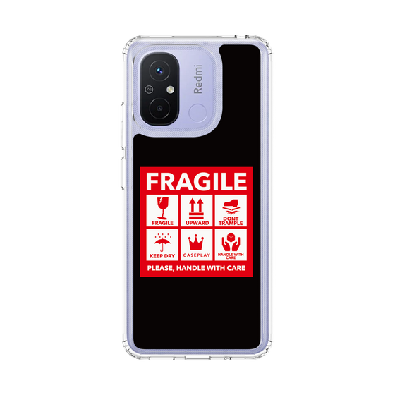 スリムプロテクションケース［ FRAGILE Sticker - Black ］