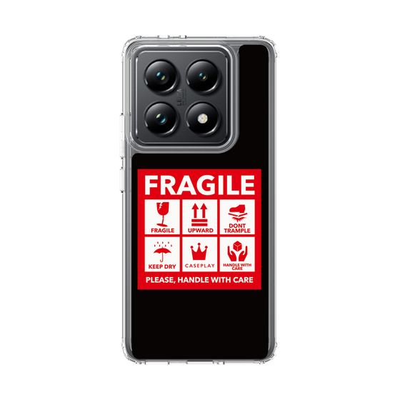 スリムプロテクションケース［ FRAGILE Sticker - Black ］
