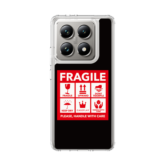 スリムプロテクションケース［ FRAGILE Sticker - Black ］