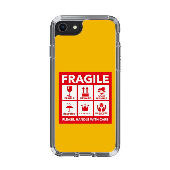 スリムプロテクションケース［ FRAGILE Sticker - Yellow ］