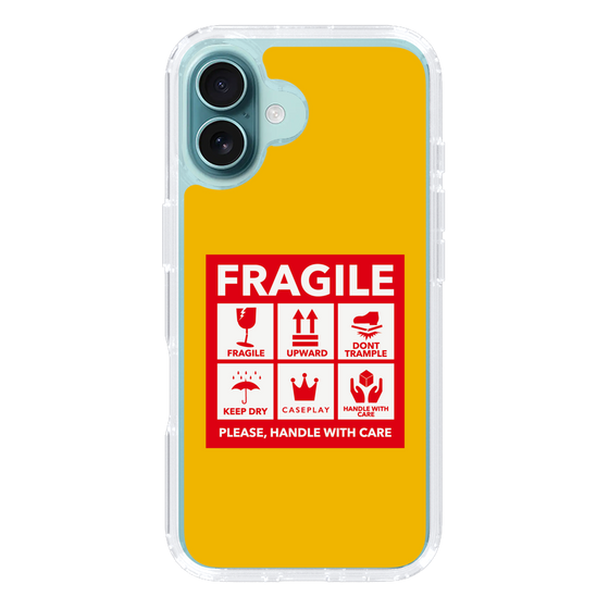 スリムプロテクションケース［ FRAGILE Sticker - Yellow ］