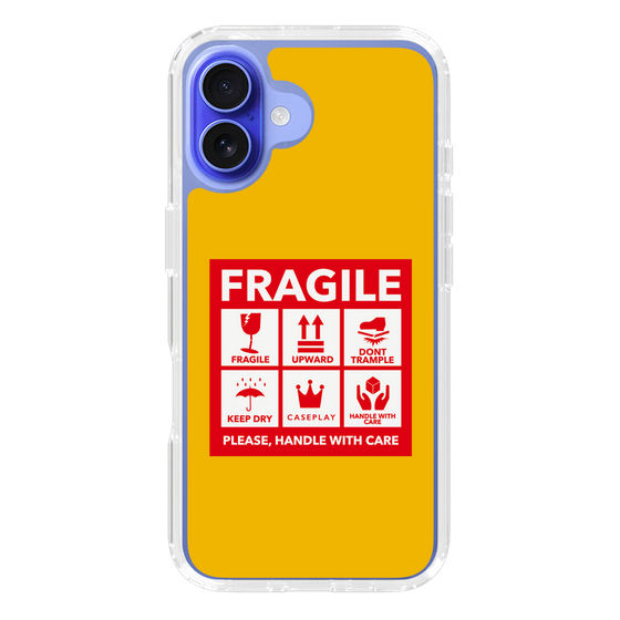 スリムプロテクションケース［ FRAGILE Sticker - Yellow ］