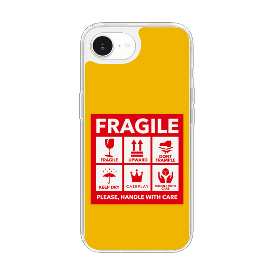 スリムプロテクションケース［ FRAGILE Sticker - Yellow ］