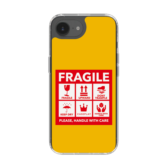 スリムプロテクションケース［ FRAGILE Sticker - Yellow ］