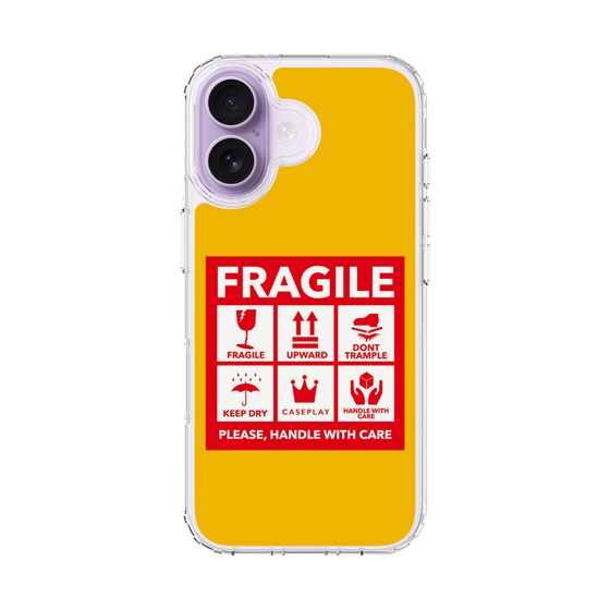 スリムプロテクションケース［ FRAGILE Sticker - Yellow ］