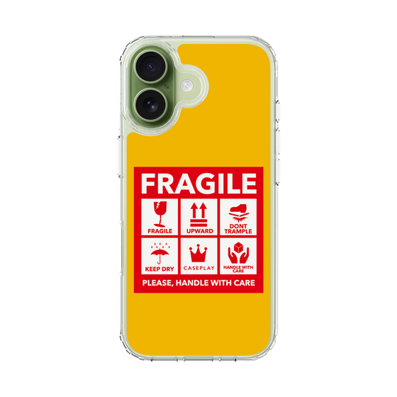 スリムプロテクションケース［ FRAGILE Sticker - Yellow ］