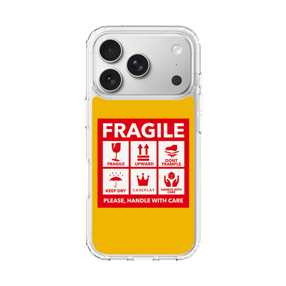 スリムプロテクションケース［ FRAGILE Sticker - Yellow ］