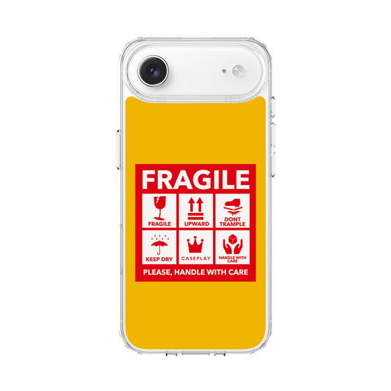 スリムプロテクションケース［ FRAGILE Sticker - Yellow ］