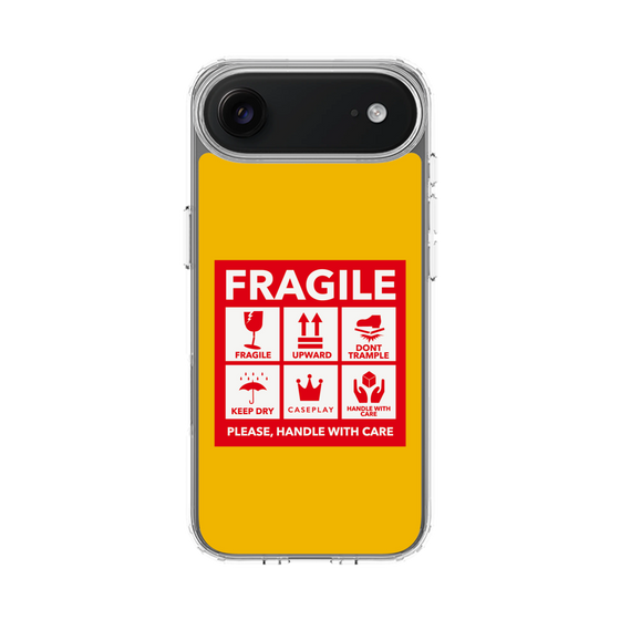 スリムプロテクションケース［ FRAGILE Sticker - Yellow ］
