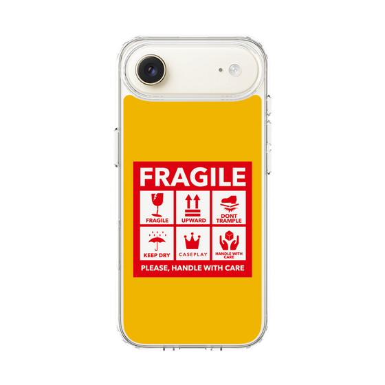 スリムプロテクションケース［ FRAGILE Sticker - Yellow ］