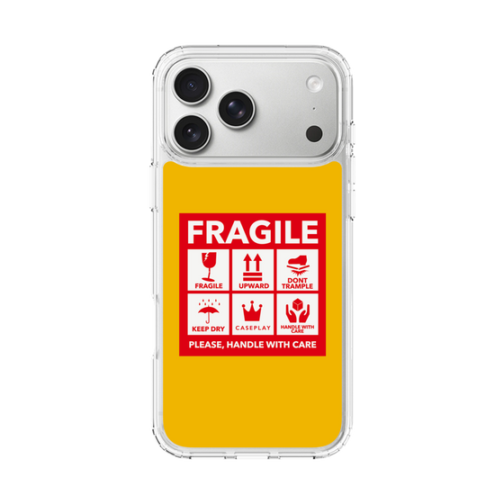 スリムプロテクションケース［ FRAGILE Sticker - Yellow ］