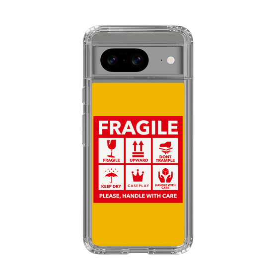 スリムプロテクションケース［ FRAGILE Sticker - Yellow ］