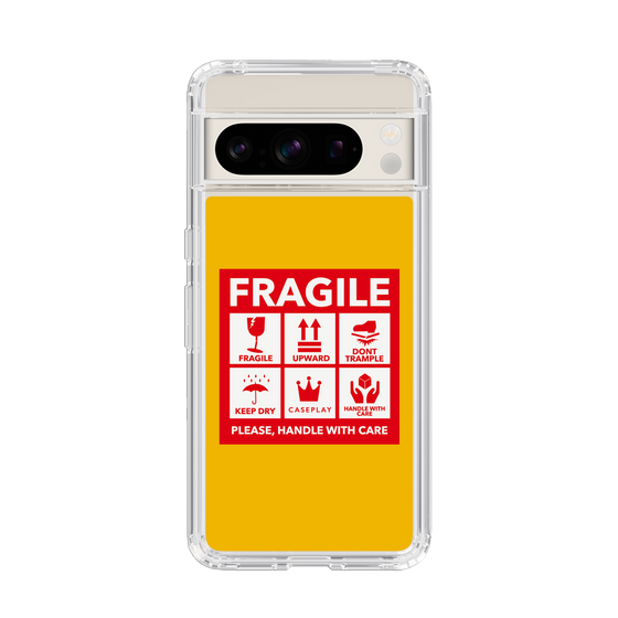 スリムプロテクションケース［ FRAGILE Sticker - Yellow ］