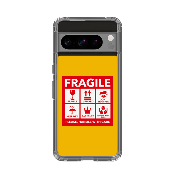 スリムプロテクションケース［ FRAGILE Sticker - Yellow ］