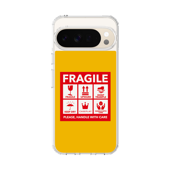 スリムプロテクションケース［ FRAGILE Sticker - Yellow ］
