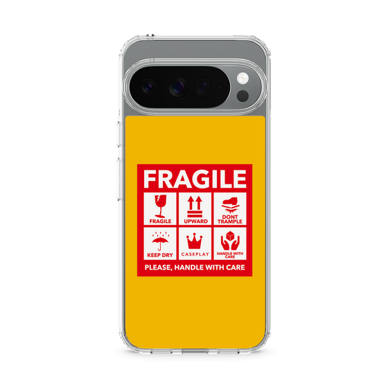 スリムプロテクションケース［ FRAGILE Sticker - Yellow ］