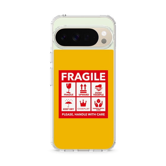 スリムプロテクションケース［ FRAGILE Sticker - Yellow ］