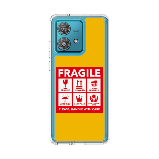 スリムプロテクションケース［ FRAGILE Sticker - Yellow ］