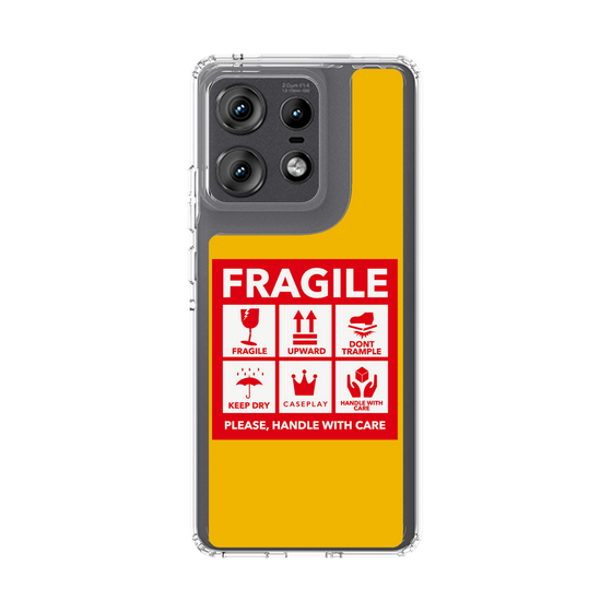 スリムプロテクションケース［ FRAGILE Sticker - Yellow ］