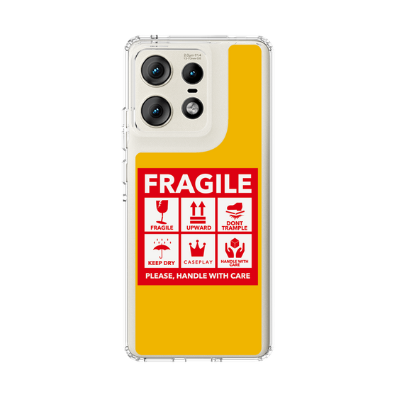 スリムプロテクションケース［ FRAGILE Sticker - Yellow ］