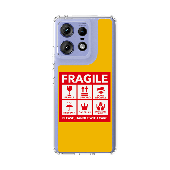 スリムプロテクションケース［ FRAGILE Sticker - Yellow ］