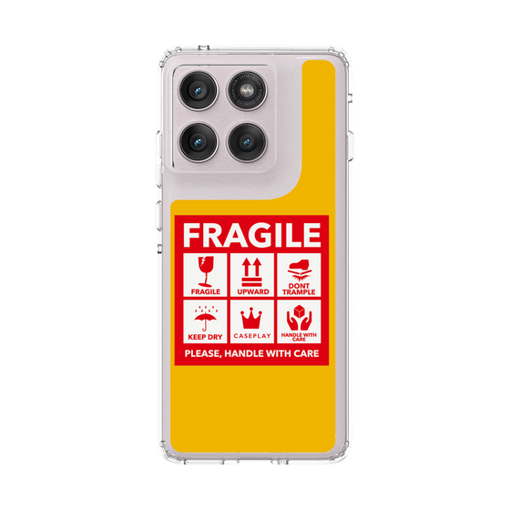 スリムプロテクションケース［ FRAGILE Sticker - Yellow ］