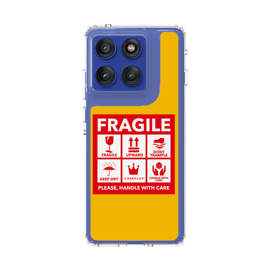 スリムプロテクションケース［ FRAGILE Sticker - Yellow ］
