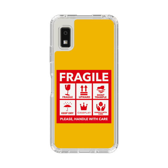 スリムプロテクションケース［ FRAGILE Sticker - Yellow ］