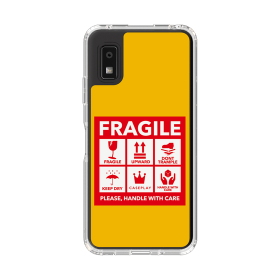 スリムプロテクションケース［ FRAGILE Sticker - Yellow ］