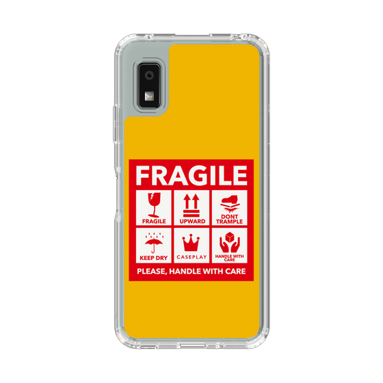スリムプロテクションケース［ FRAGILE Sticker - Yellow ］