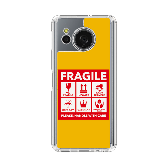 スリムプロテクションケース［ FRAGILE Sticker - Yellow ］