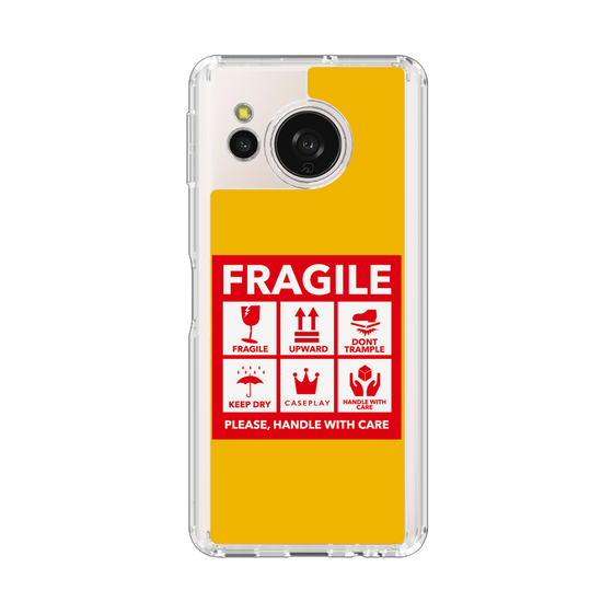 スリムプロテクションケース［ FRAGILE Sticker - Yellow ］