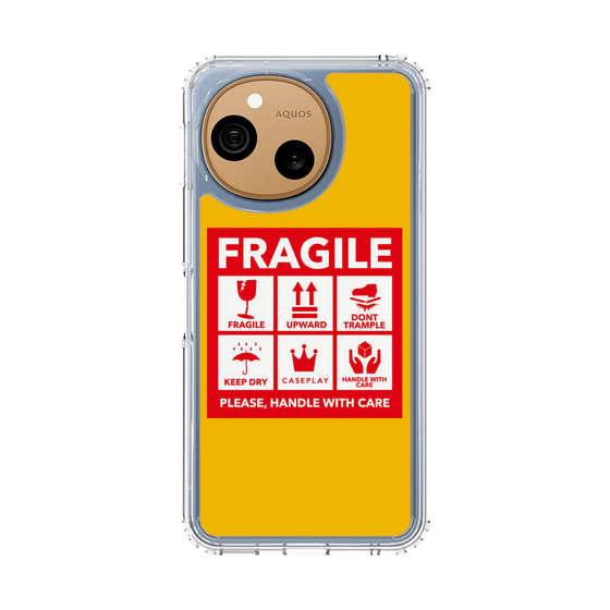 スリムプロテクションケース［ FRAGILE Sticker - Yellow ］