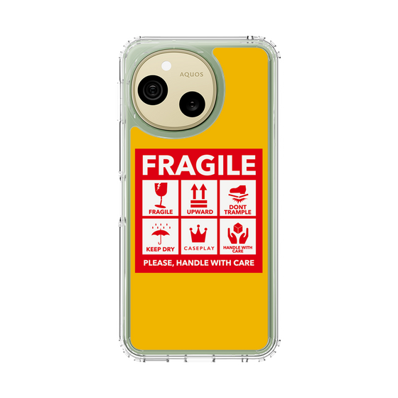 スリムプロテクションケース［ FRAGILE Sticker - Yellow ］